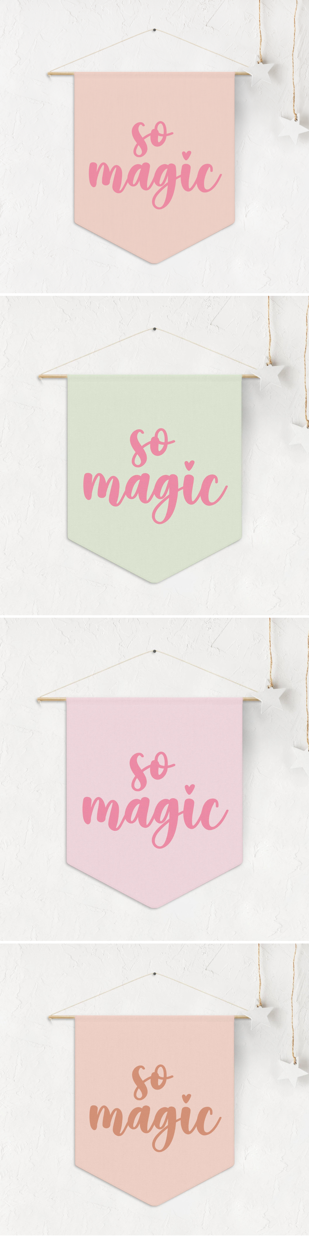 So magic peach pennant flag for teenage girls room decor wall art (Copy)