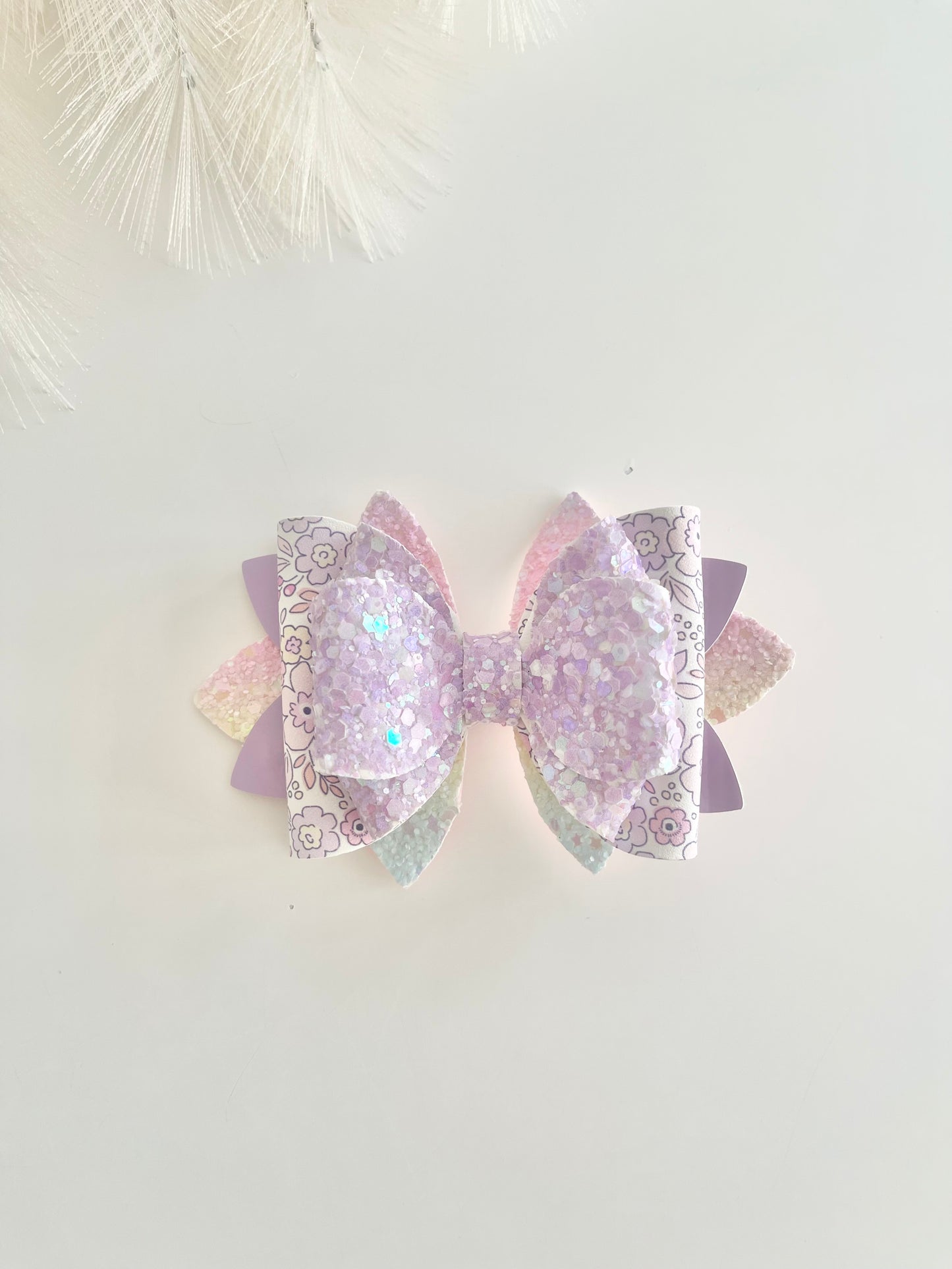 Purple hair bow clip for girls children’s bow hair clips hair bow ideas glitter bow clips