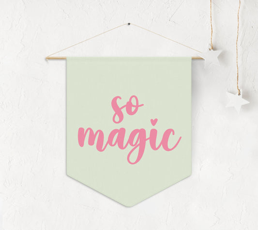 So Magic Green Pennant Flag Kids Wall Decor