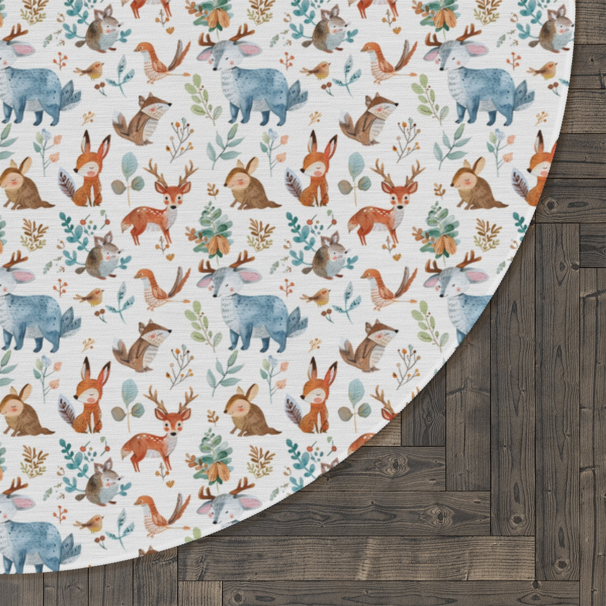 Woodland Animal Rug for Nursery Room Rug for Kids Room Rug Woodland